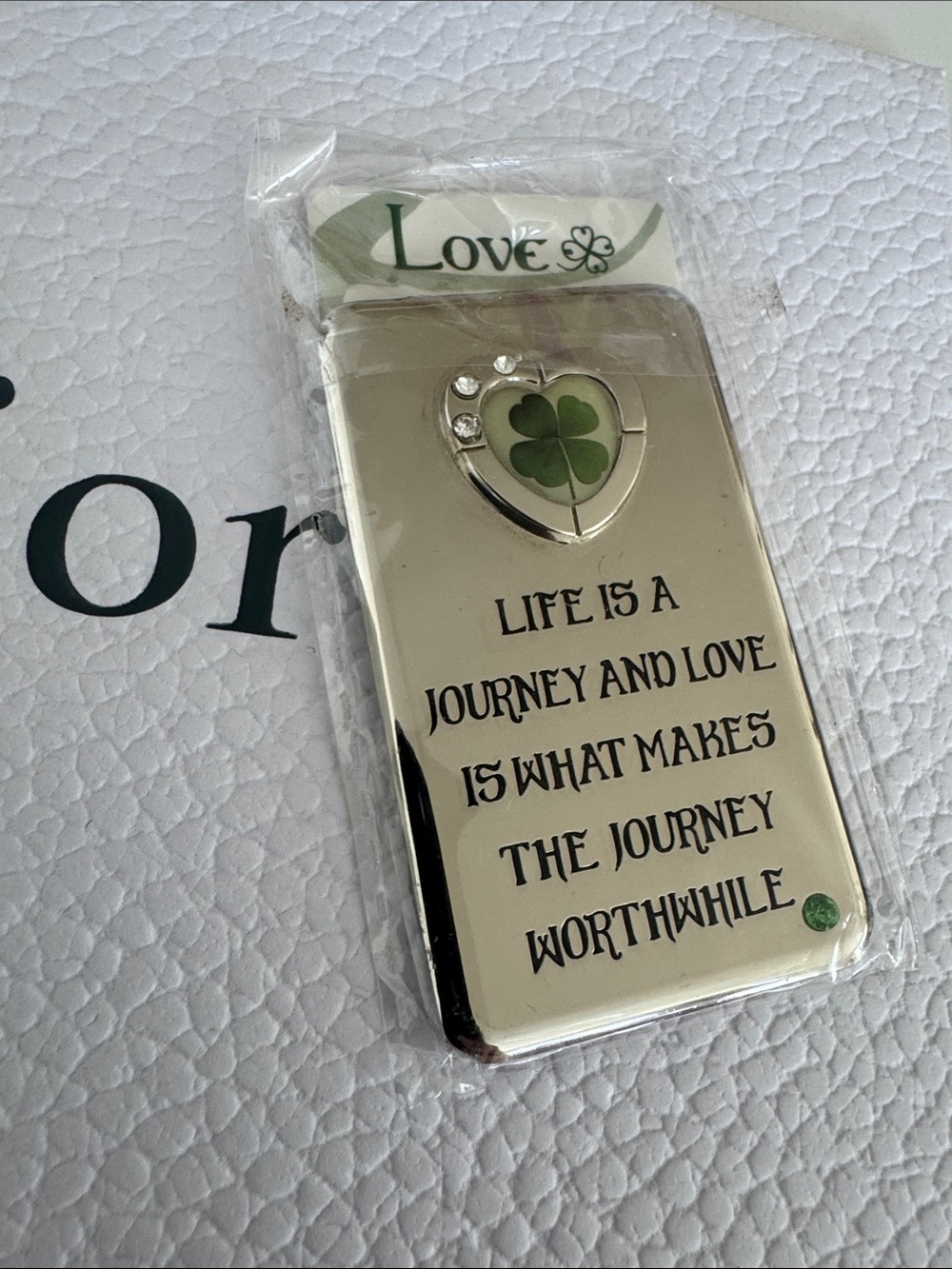 Irish Luck Silver Phone Case with Green Clover Accent refrigerator magnet Irish